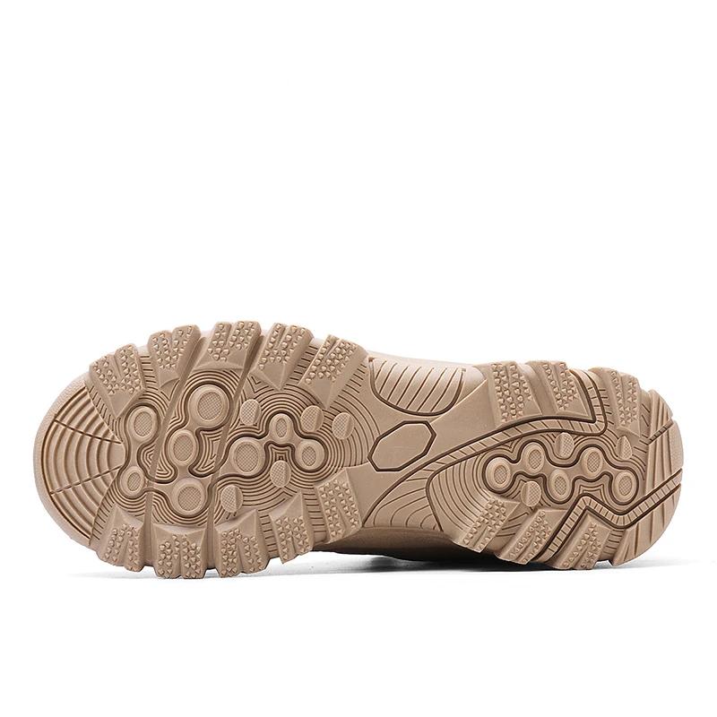 fashion Men's Winter Snow Work Boots Casual Leather Outdoor Thick Sole Desert Autumn Sports Boot Mountaineering Sports Ankle Boots Men B