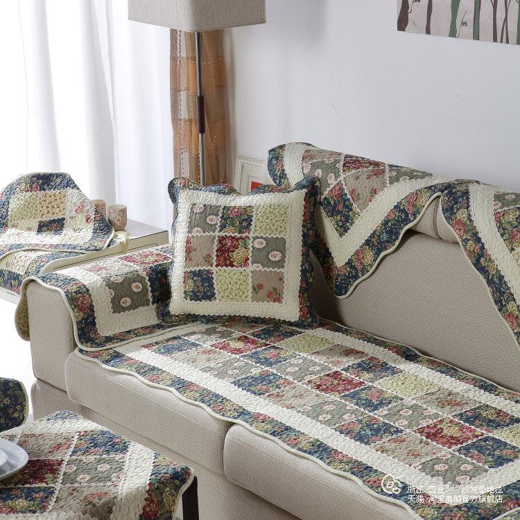 

Пасторальный пэчворк Мода Дом Хлопок Подушка для дивана, Тканевая стеганая Нескользящая подушка для дивана, Чехол-полотенце для подушки сиденья 70*70cm