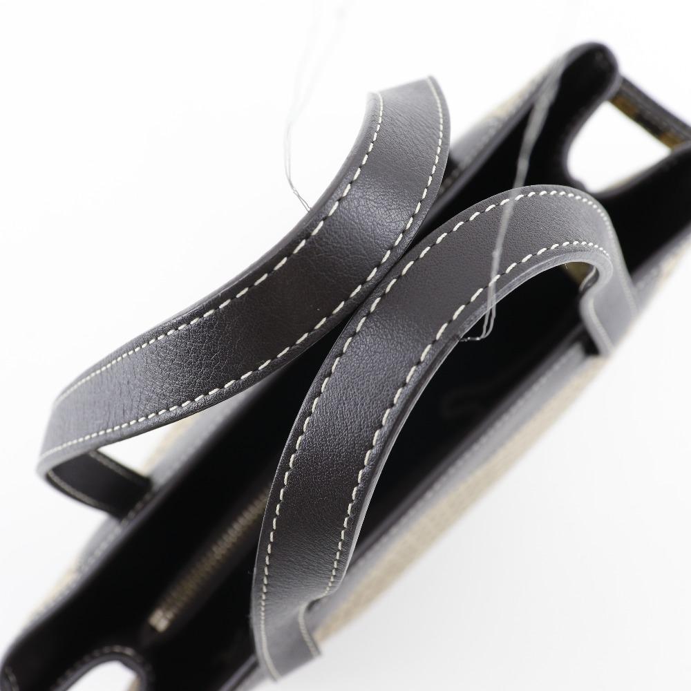 CELINE Macadam Handbag Brown canvas/Calfskin Women Used