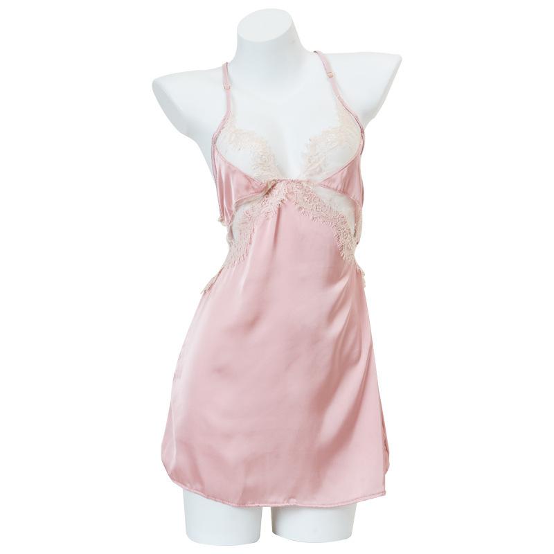 Sex Underwear Sexy Teasing Perspective Lace Short Skirt Large Size Pure Desire Passion Suspender Skirt Home Pajama Set