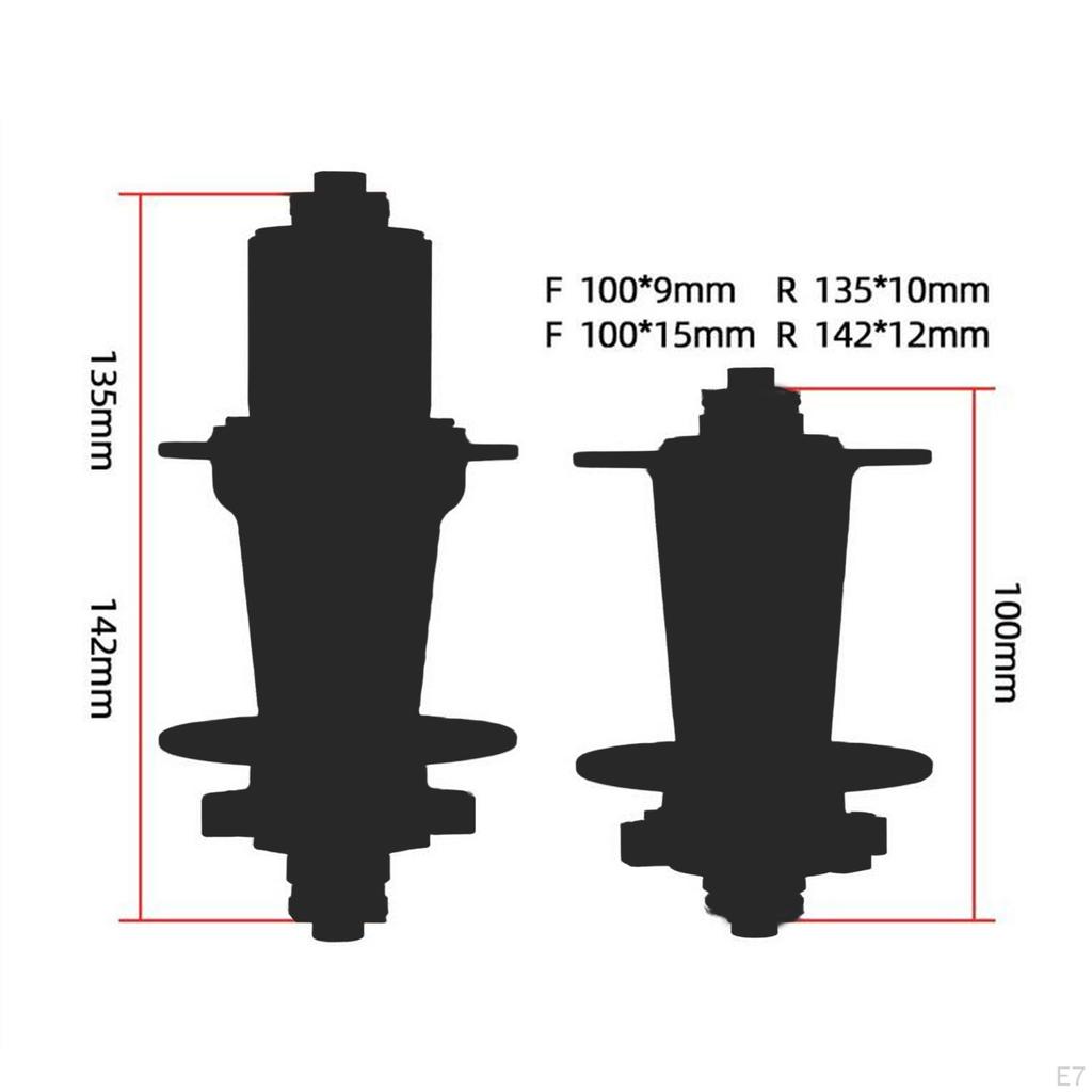 Bicycle Disc Brake Hubs 32 Hole Wheel Parts 8-13 Speeds Sealed Bearing Bike Set