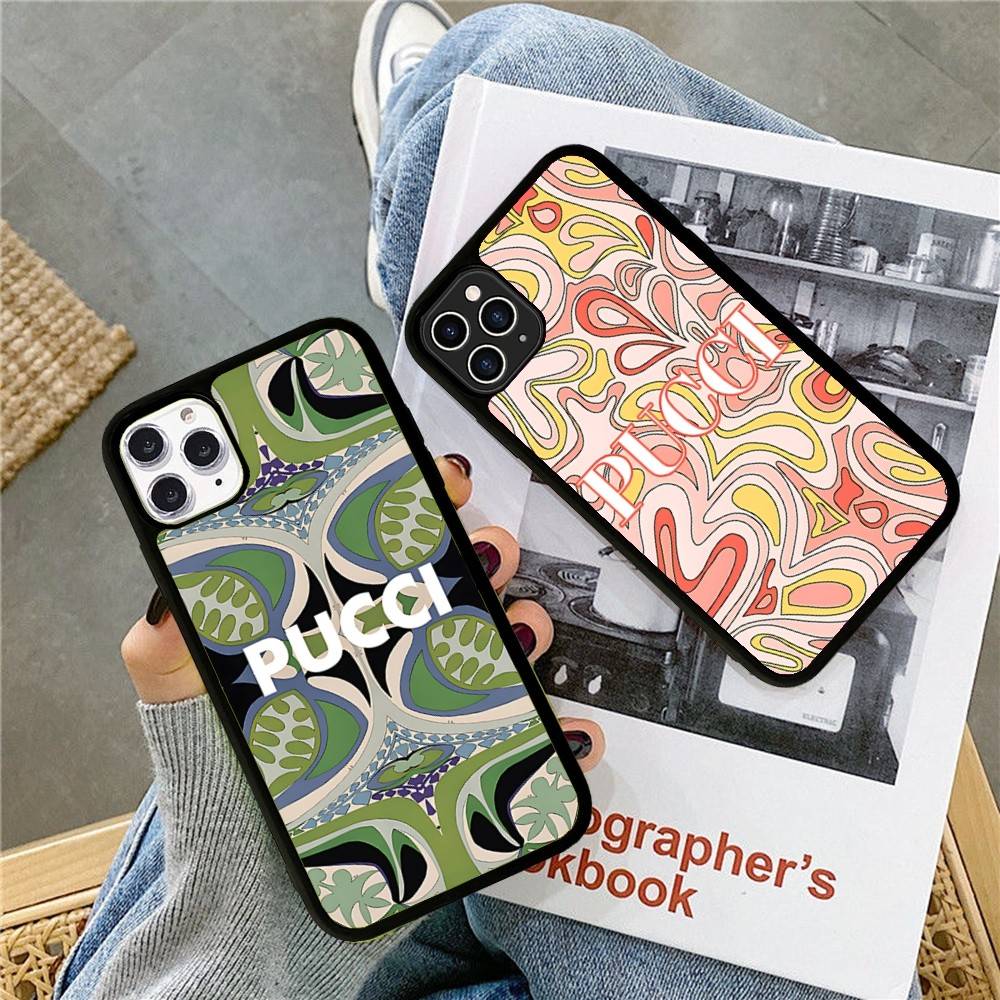 Custodia per Telefono E-Emilio Logo Pucci Per IPhone 17 16 Pro Max Air 13 12 Mini 14 15 Plus 11 Cover Posteriore in PC+TPU
