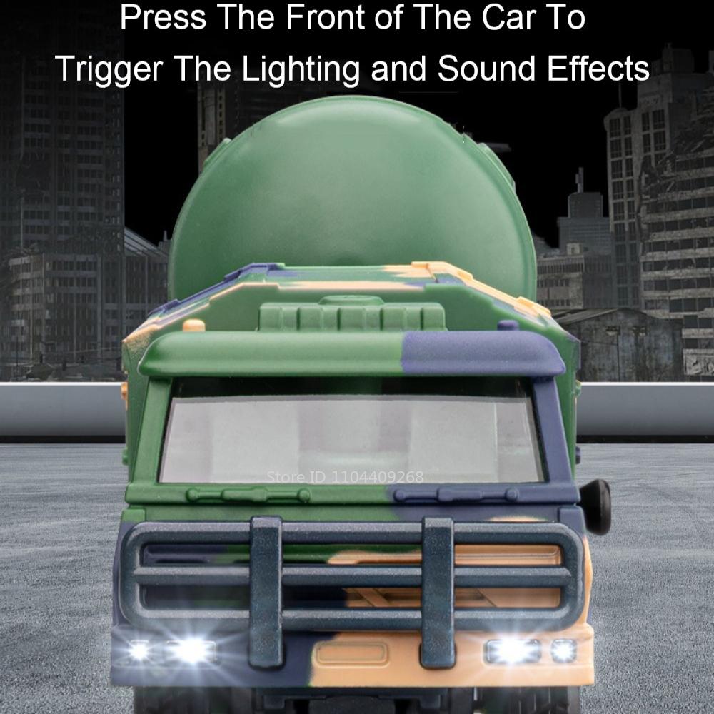 1:50 Df-41 Df-5B Missile Car Model Toy Sound Light Jl-2 Military Vehicle One Click Ejection Models Collection Gifts For Children