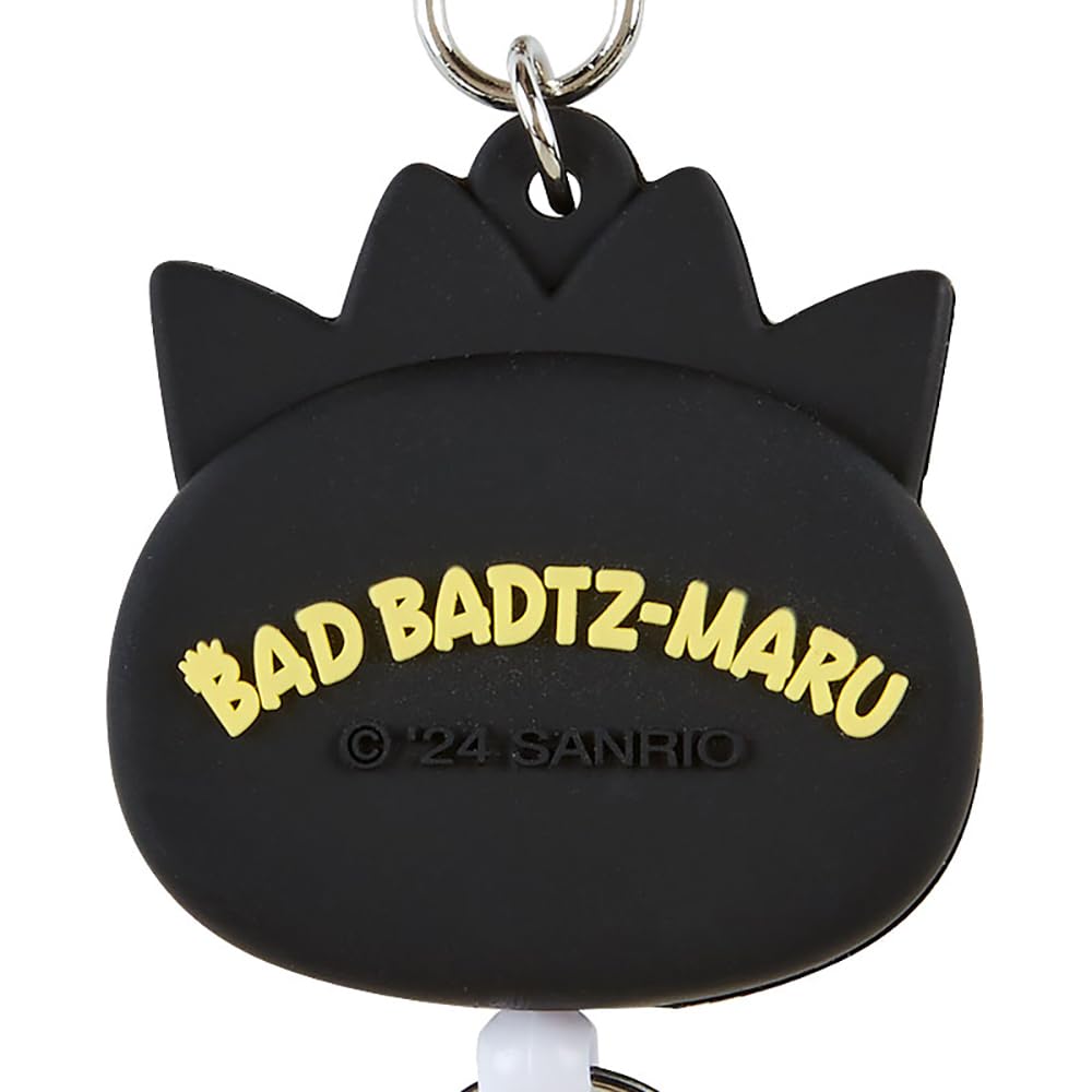 Sanrio Keycord met oprolmechanisme Bad Key Mascotte BAD Karakter 169404 Gezichtsvormig Badtz-Maru Badtz-Maru BADTZ-MARU 13,5×4,6×1,8cm