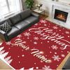 Christmas Custom Name Printed Square Area Rug Soft Non Slip Floor Carpet For Bedroom Holiday Gift