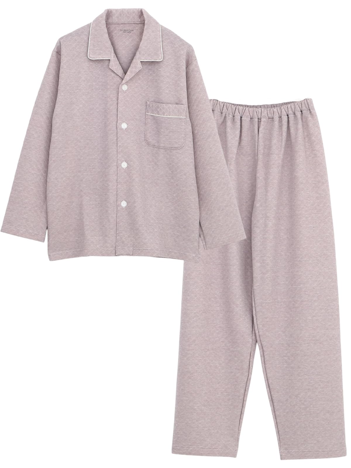 

SUIMIN CARE Сделано в Японии Переработанные Стеганые Однотонные Длинные LL Фиолетовые Мужские Пижамы, Капюшон, Цвет, Рукав, Коричневый, Синий, Фиолетовый, Осень/Зима, M, L, (Л,