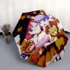 1pc Halloween Themed Outdoor Umbrella with Cute Anime Characters - Automatic Opening/Closing, Portable 3-Fold Design, 8-Rib Iron Frame - Perfect Gift