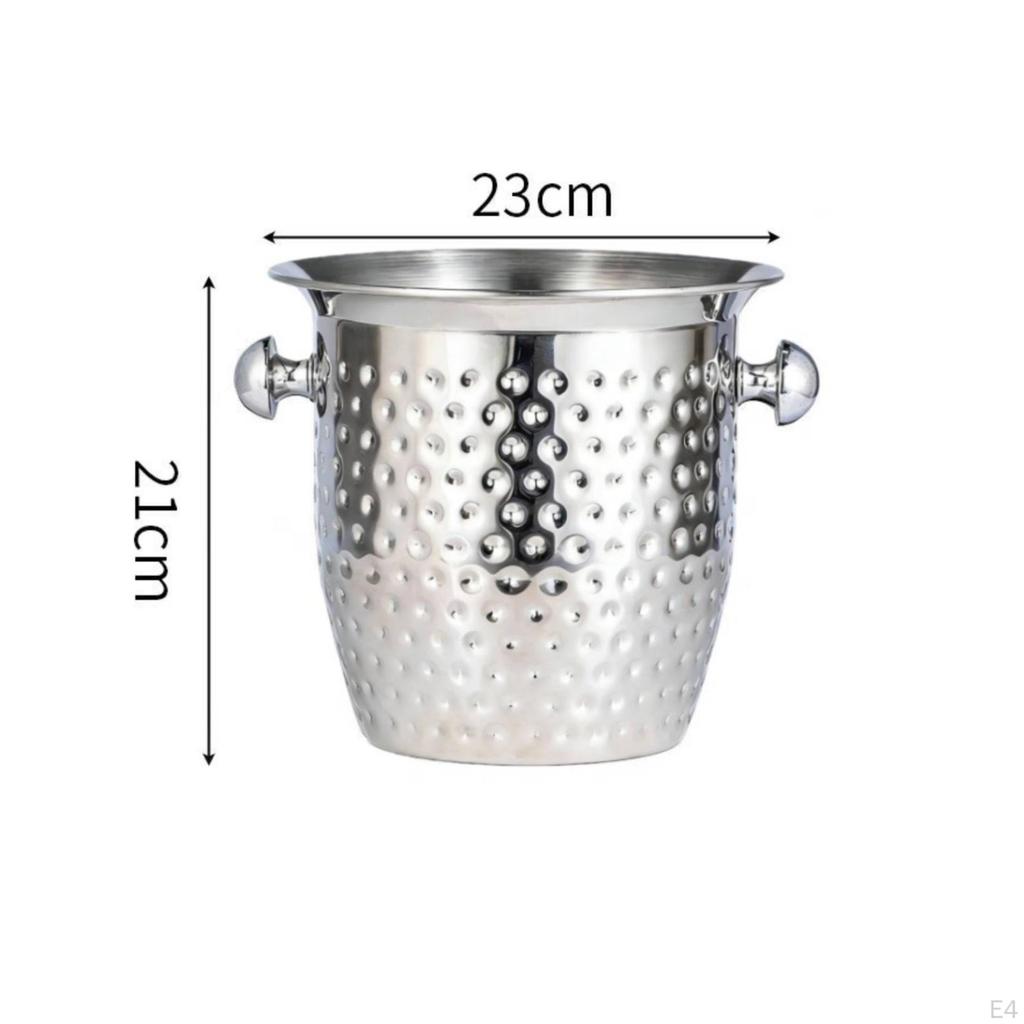 Ice Vessel with Handles Double-Handled Champagne Rust-Resistant for Hosts