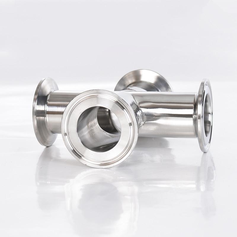 2,5 "rohr OD 57 63mm Edelstahl SS304 4 Weg Kreuz Sanitär Fitting Tri Clamp Ferrule OD 77mm Homebrew