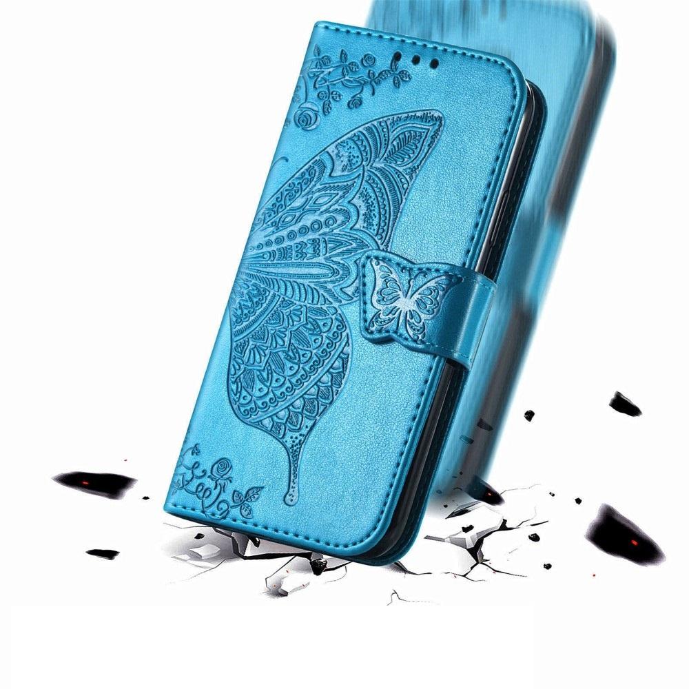 Flip case for Oppo Reno 12FS / 12F, Butterfly, blue