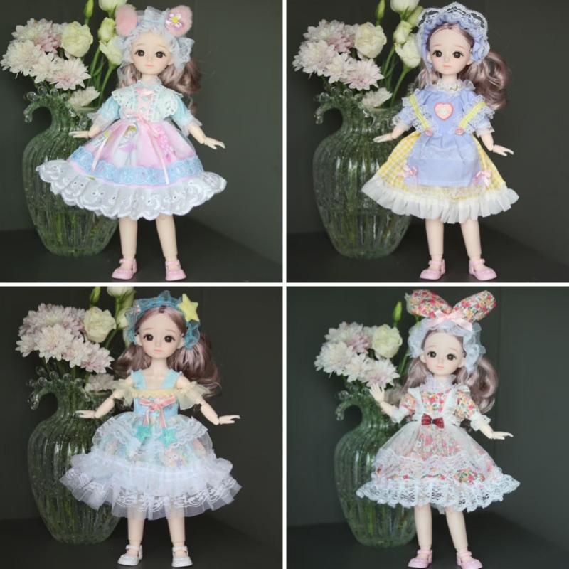 Oblečení pro 30cm panenku Pěkné šaty 1/6 BJD panenka DIY Oblékání Lolita Princeznovská sukně Oblečení Hračka pro dívku Sváteční dárek Doplňky pro panenku
