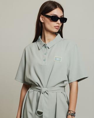 Übergrößenkleid mit RAW-Kragen 36434 XXL minze