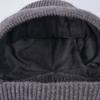 WTEMPO Men's Autumn Winter Ear/Face Protection Knitted Hats Cold-proof Windproof Outdoor Cycling Hats Solid Color Thick Warm Plush Inner Woolen Hats