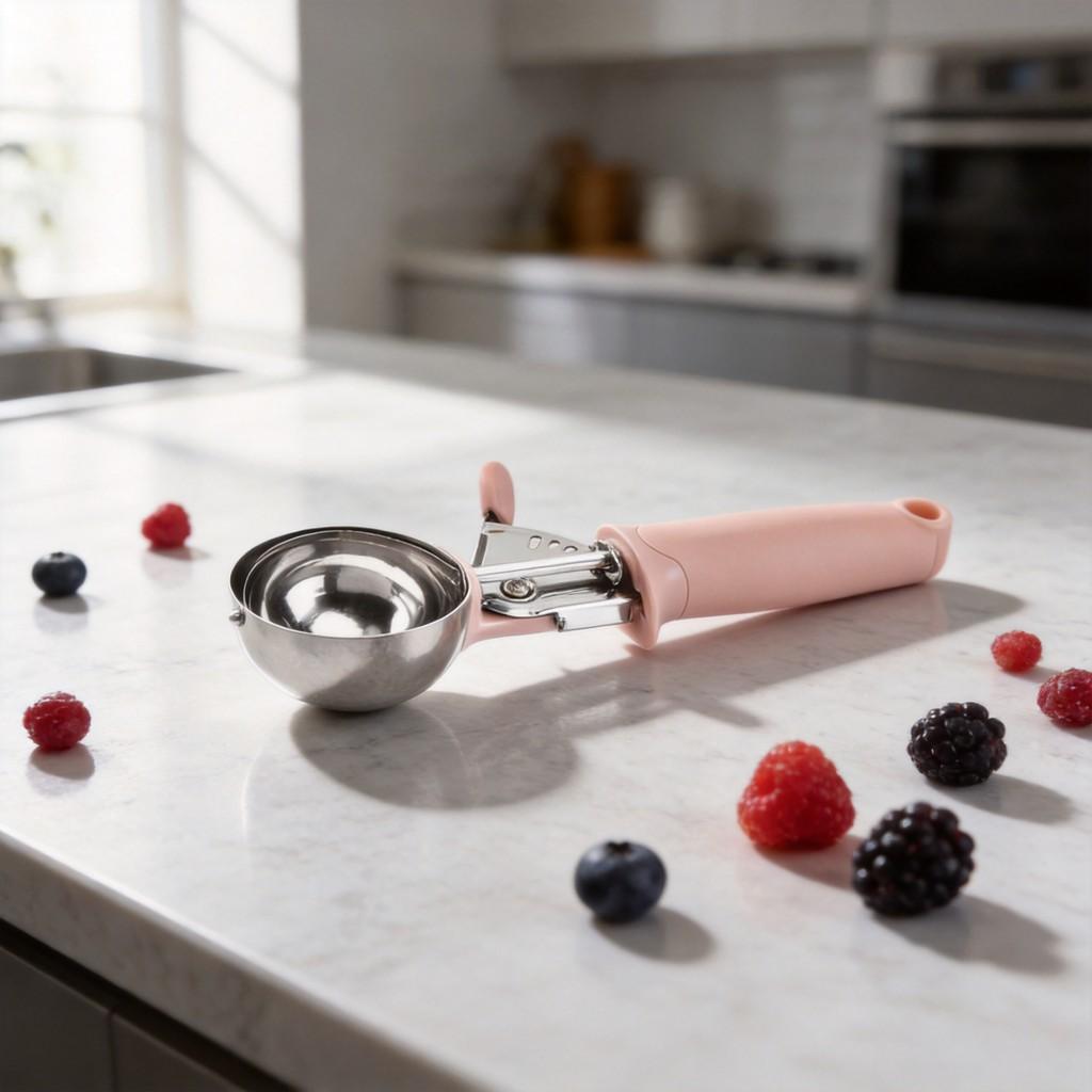 Stainless Steel Ice Cream Scoop With Logo For Home And Commercial Use