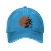 Metal Moon Pine Silhouette Wall Decor  New Vintage Washed Baseball Cap