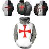 Vibrantly Designed Unisex Knights Templar Cosplay 3d Print Pullover Casual Sweater