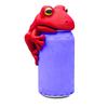 Frog Can Lid Lily Pad Cup Holder Set Reusable Soda Can Cover Secure Can Lids with Cup Holder Whimsical Drink Accessories