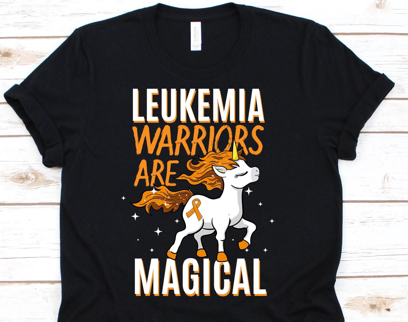 Leukemia Warriors Are Magical Shirt, Cancer Awareness Gift For Leukemia Warrior Fighter Survivor Supporter, Beating Leukemia Ribbon Tshirt XL