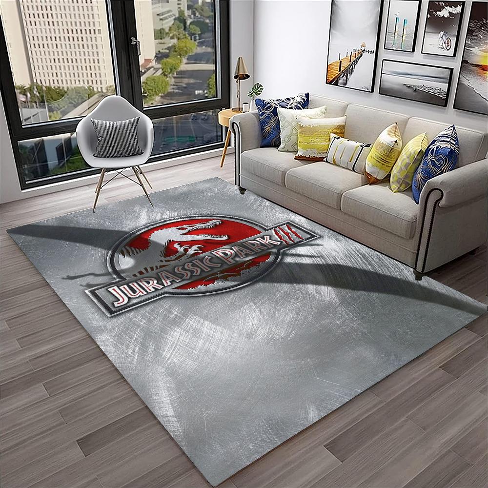 Jurassic Park Dinosaur Cartoon Child Carpet Rug for Home Living Room Bedroom Sofa Doormat Decor,Play Area Rug Non-slip Floor Mat