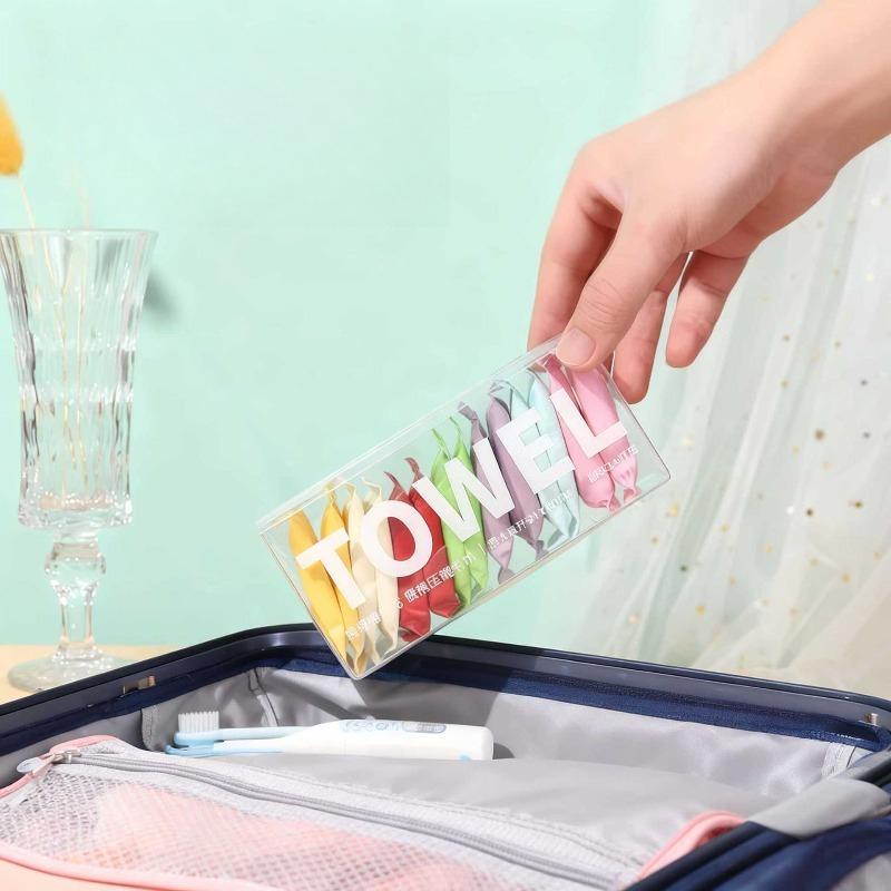 New Colored Pocket Travel 14 Compression Towels, Disposable Thickened Portable Face Towel Colorful 14 pack разноцветный