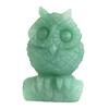 Natural Stone Aventurine Owl 50mm Interior Good Green Sculpture, Tall, One-of-a-Kind, Hand-Carved, Decor, Fortune, Wisdom, Healing, Stone,