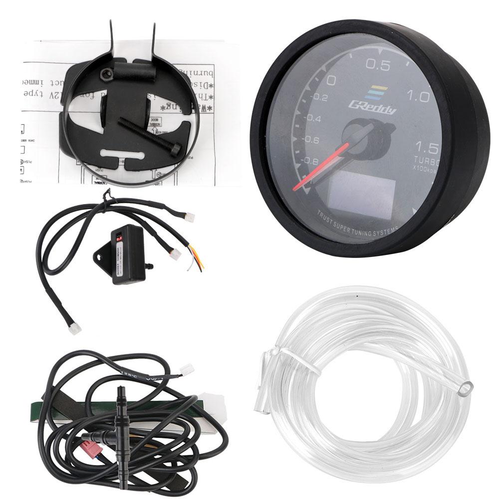 

Гоночный автомобиль Turbo Boost Gauge 7 Цветной Цифровой Дисплей Напряжение Измеритель Тестер Автоматического Прибора Автомобильные Аксессуары чёрный