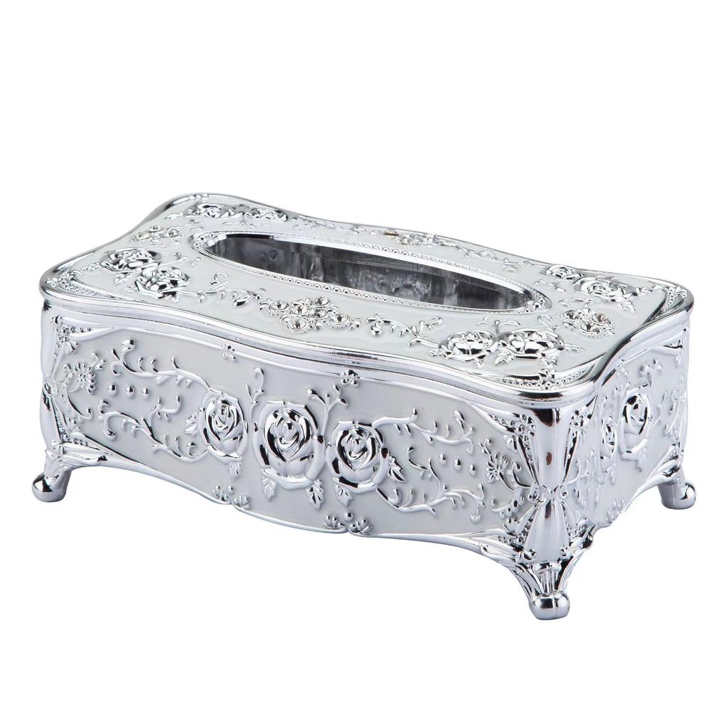 1PC European Style Tissue Box High-end El Restaurant Kitchen Napkin Extraction Box Household Tissue Storage Box