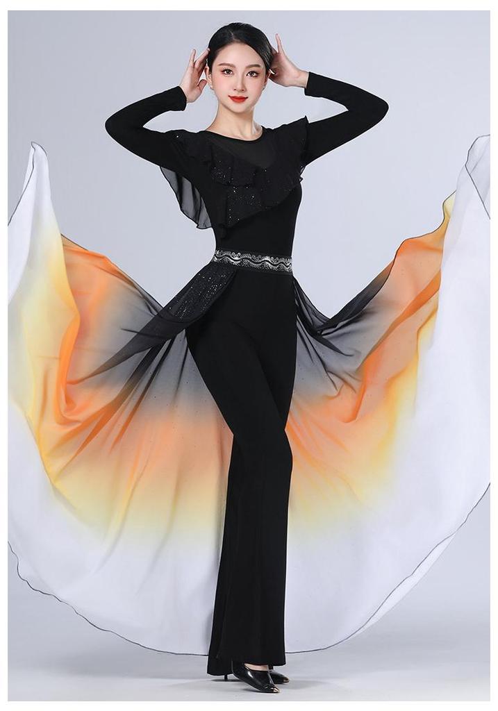 2026 Women's Sequin Ruffle Leotard - High-End Spring/Summer Figure Training & Etiquette Outfit