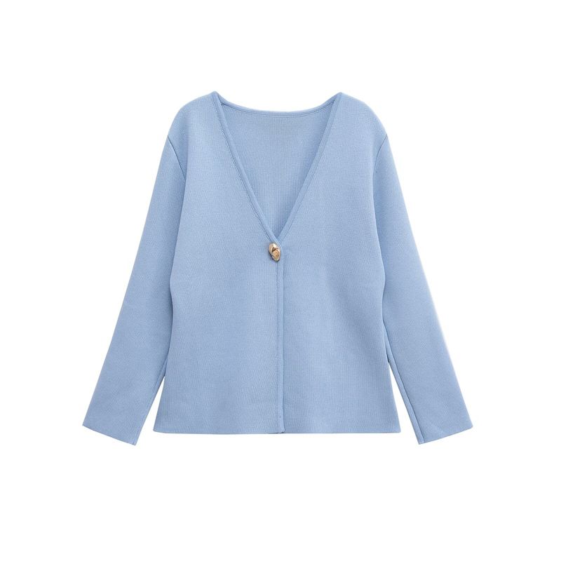 Za Export New Arrival Women's Clothing ZR Fashion Style French Fashion All-Match Minimalist Long Sleeve Knitted Coat 4192005