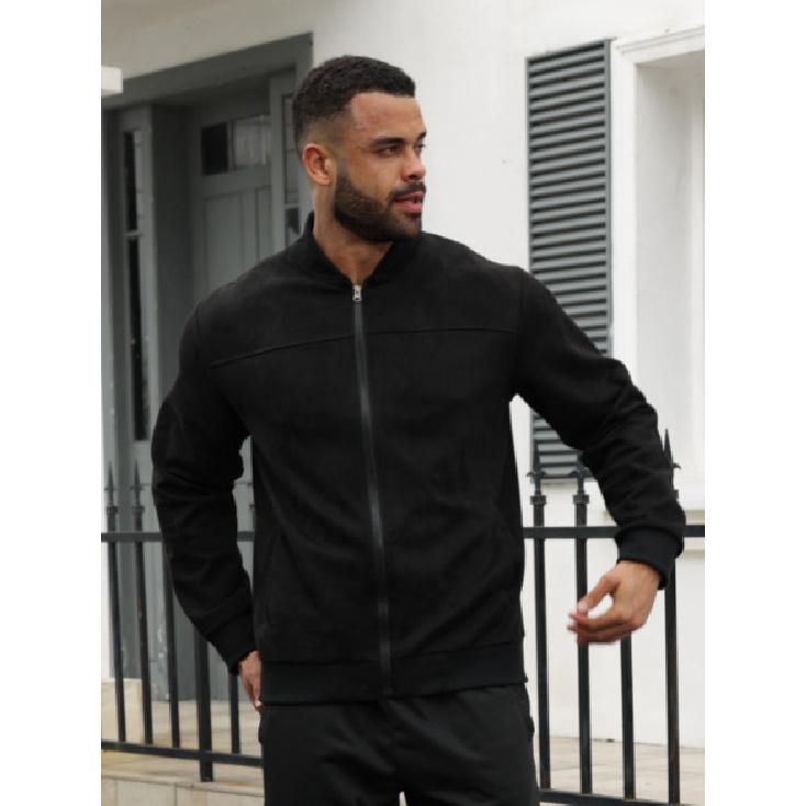 New Versatile Daily Business Spring And Autumn Men'S Men'S Standing Collar Long Sleeved Casual Outdoor Hoodie Jacquard Knitted Sweater
