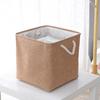 Foldable Linen Storage Basket Square Laundry Hamper with Handles Large Capacity
