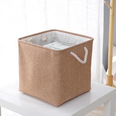 Foldable Linen Storage Basket Square Laundry Hamper with Handles Large Capacity