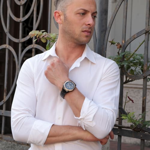 Maserati Men's Traguardo Watch, Dark Gray, Chronograph Quartz Watch, Luminous, 100m Water Resistant, Officially Authorized, 2-Year Warranty