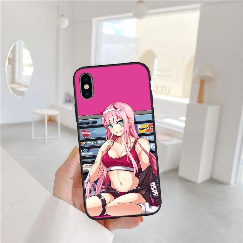 PP64 Zero Two Soft Shell Phone Case for Samsung Galaxy S20 S21 S22 Ultra FE + Plus A21S A22 A24 A25 A26 A30 A30S A31