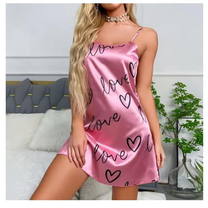 Damen Nachtwäsche Home Kleidung Sexy Schwarz Blumendruck Nachthemd Nachtwäsche Nachthemden Seide Sleepshirts Nachthemden Für Frau