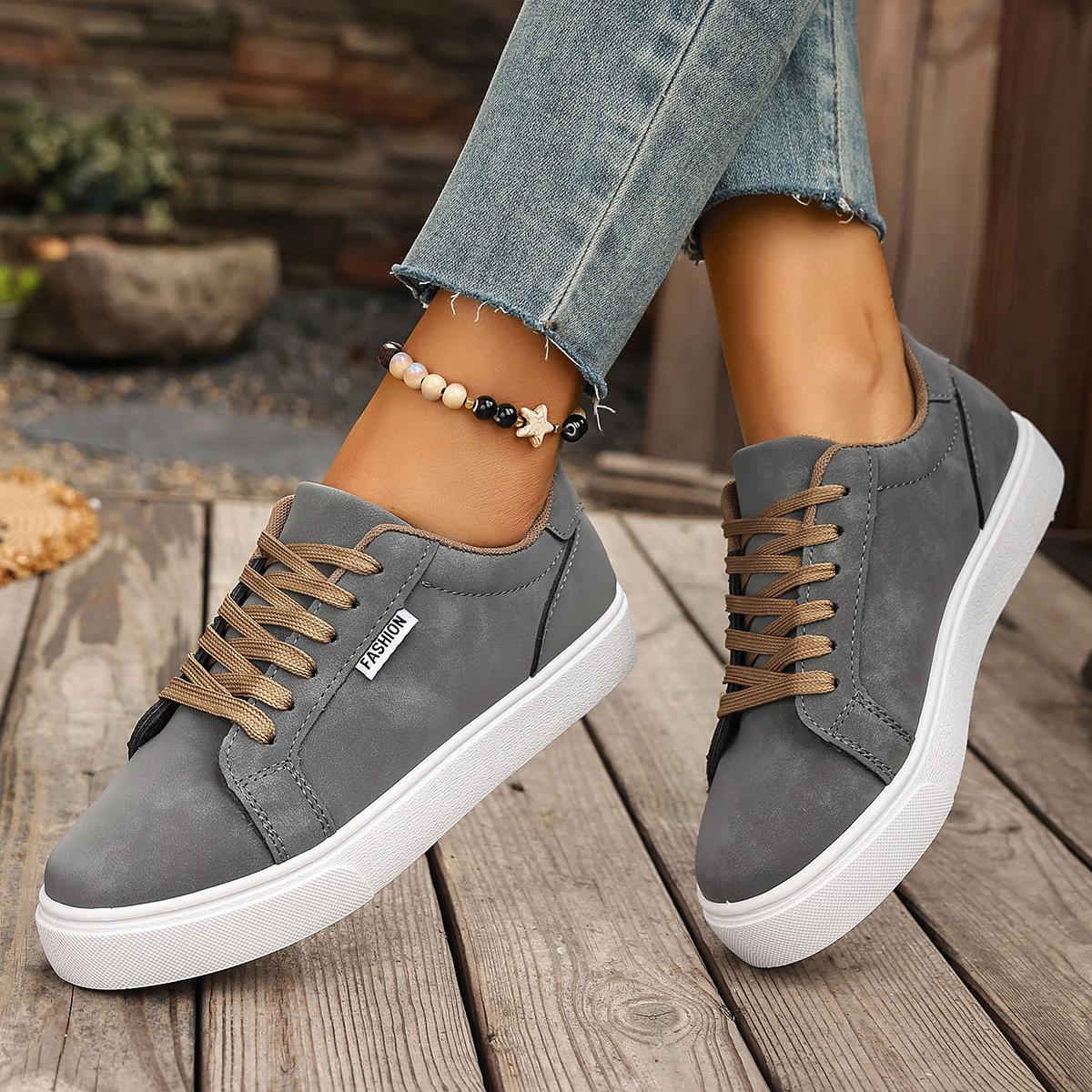 *able Temperament Comfortabele Platte Sportschoenen Dames Lente Herfst Ronde Neus Sexy Elegante Casual Schoenen 36