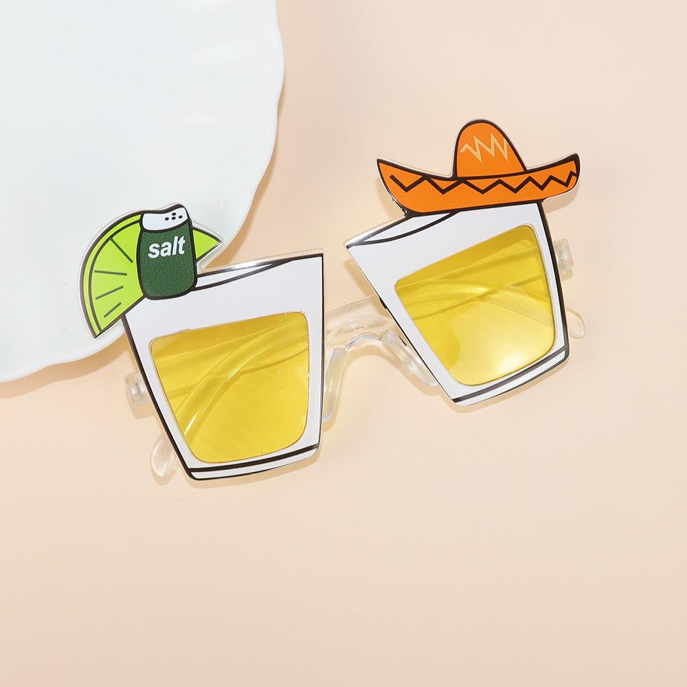 Hawaiian Party Decorations Sunglasses Photo Props Flamingo Pineapple Fruit Glasses Summer Tropical Beach Birthday Party Supplies