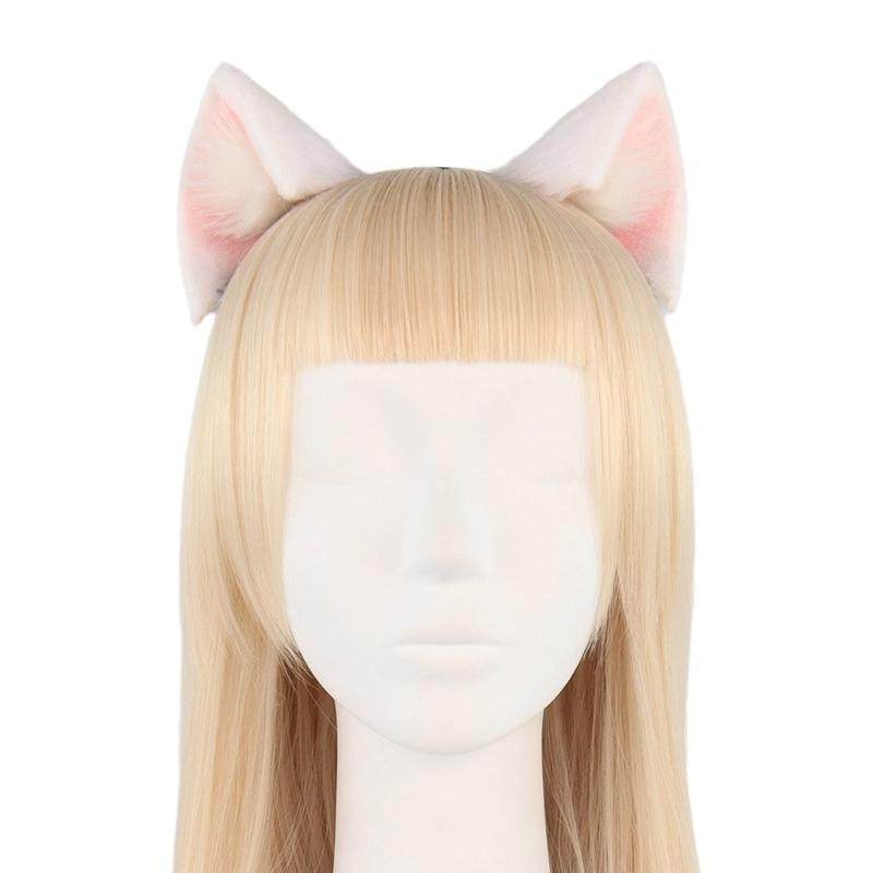 Unisex Cute Cartoon Dog for Cat Ears Shape Headband Multi Color Hair Hoop Makeup Live Broadcast Christmas Party Headpiec