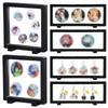 SALUDABLE Rubber Strap Acrylic Keychain Display Stand Storage 6-Piece Set