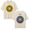Vintage Washed Radiohead Semaphore Rock Band T-shirt Men  Clothing Fashion Hip Hop Gothic T Shirts Cotton Casual T-shirts