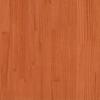 Solid Wood Bed with Shelf Without Mattress Wax Brown 75 x 190 cm