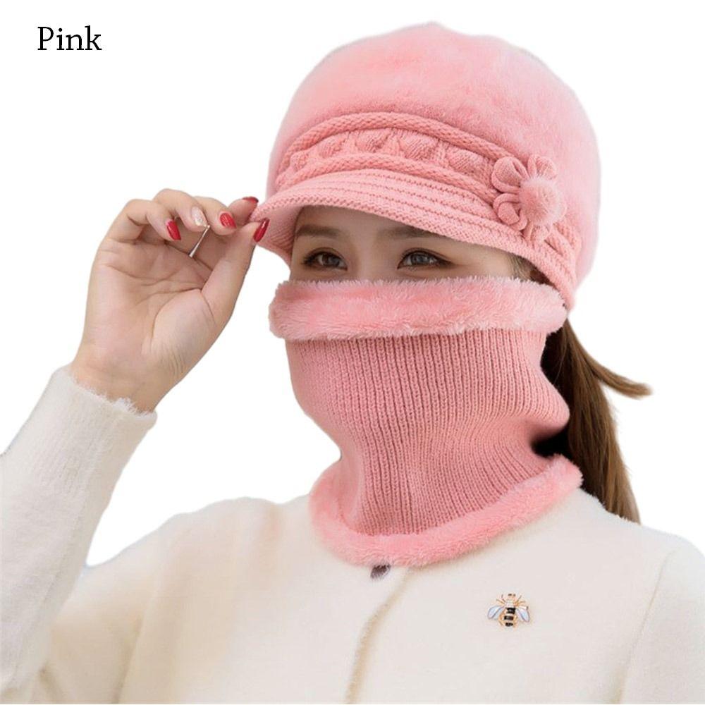 Набор из 3 предметов: Мягкий шарф, перчатки, шарф для защиты шеи, шапка, зимняя вязаная шапка для женщин