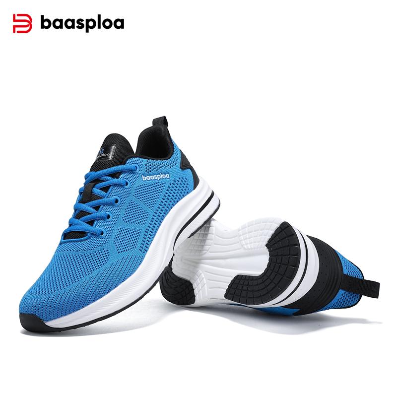 Baasploa Men Running Shoes Lightweight Breathable Tennis Shoes Sports Shoes Casual Fashion Men Walking Shoes Non-slip Sneakers