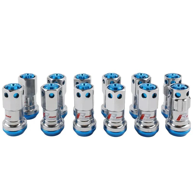 New R40 Style Racing Lock Lug Nuts (20pcs) + 2 Security Key Sets - 44mm Wheel Nuts, M12x1.5