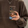 High-End Light Luxury iPhone 16 Pro Case with Plush Little Bear Pendant Design, Also Fits iPhone 17 and 15.