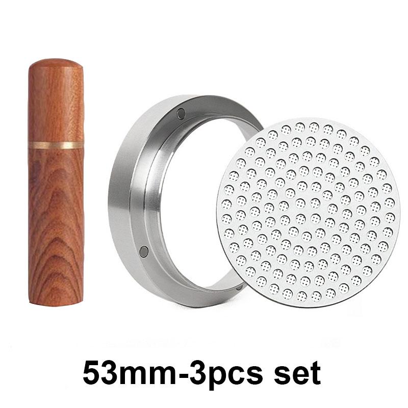 51/53/58mm Espresso-Tamper-Set 3 Stück WDT-Werkzeug Espresso-Dosiertrichter Puck-Sieb Kaffee-Rührer Verteilungswerkzeug Kaffeebedarf-Sets