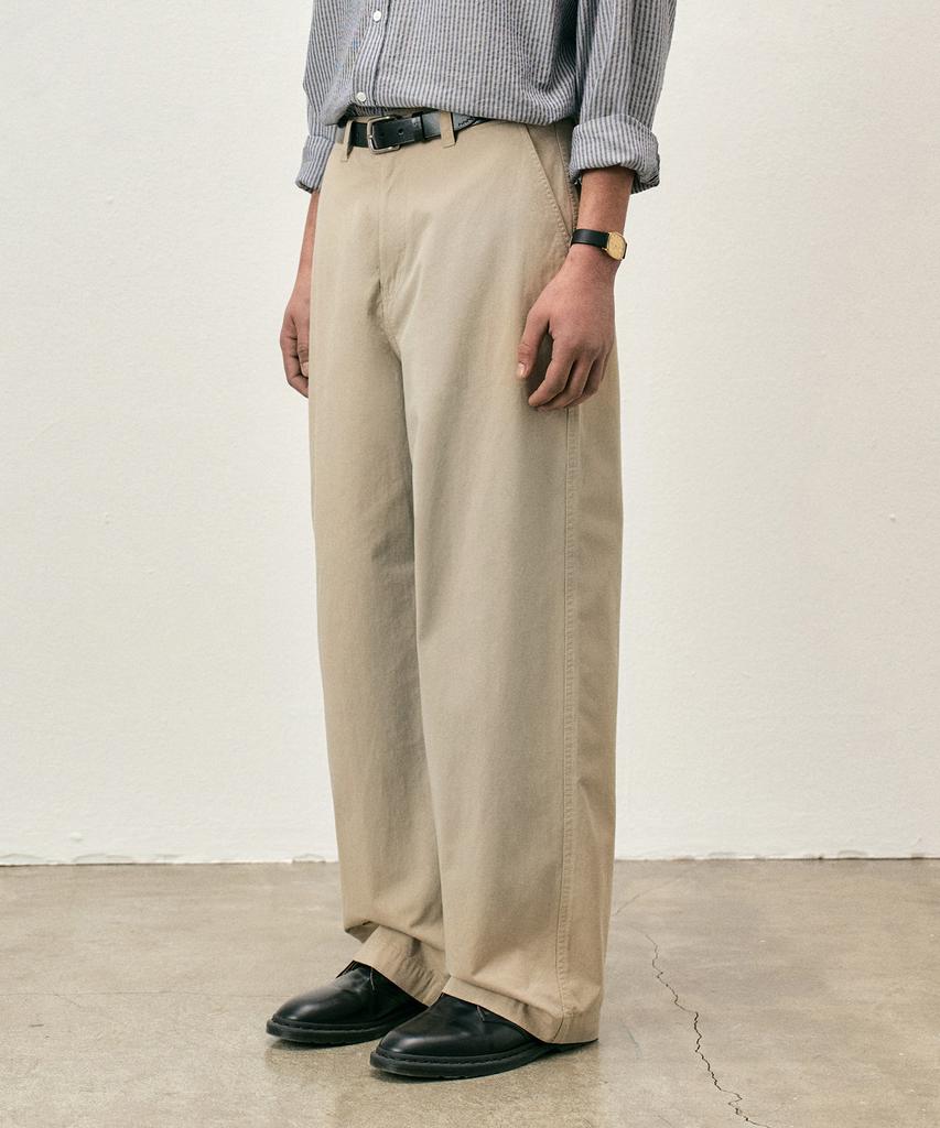 COSTUME O’CLOCK Cotton Washed Wide Pants Ash Brown Coospt243Ashbrown