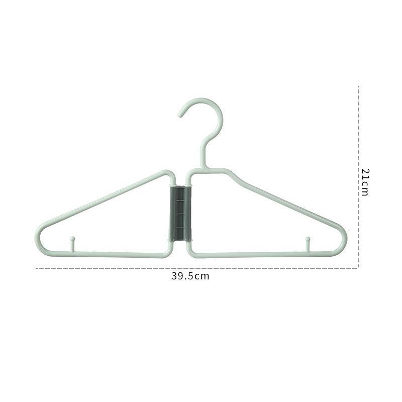 

Plastic Foldable Hangers Portable Folding Clothes Travel Supplies Household зелёный