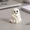 Small Vinyl Ghost Statue Halloween Cute Figurine, Mini Cartoon Statue, Little Spooky Figurine Desktop Ornament for Tiered Tray Home Table Decor
