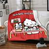 Customizable HelloKitty1 Throw Blanket – Personalized Name, All-Season Cozy Snug Blanket, Machine Washable, Personalized Blanket